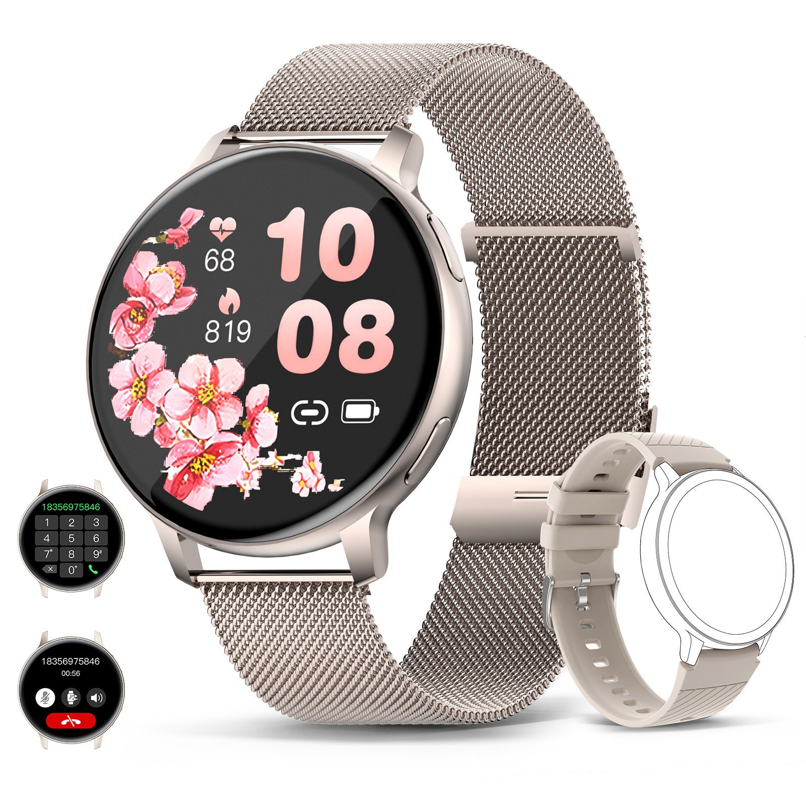 S53 smartwatch Bluetooth call step counting sleep monitoring blood pressure exercise watch