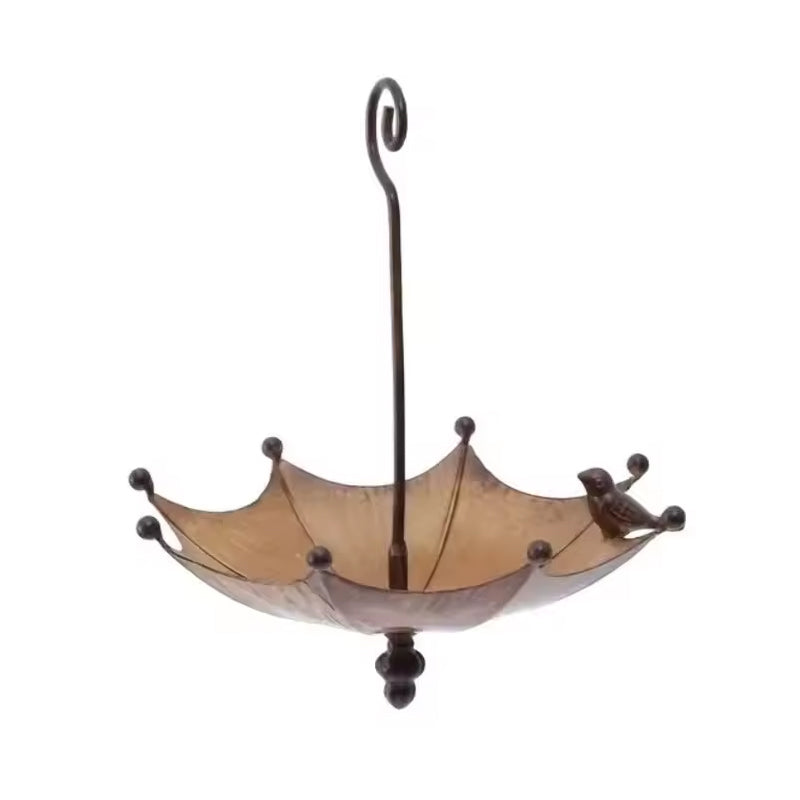 Umbrella Hanging Bird Feeder - Outdoor Iron Tray for Hummingbirds & Wild Birds (Garden & Yard)