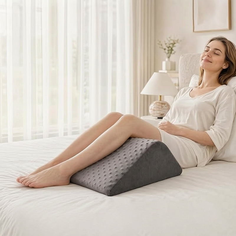 Foam Wedge Pillow Set - Leg Elevation & Back Support for Sleeping, Bedridden Care & Pregnancy