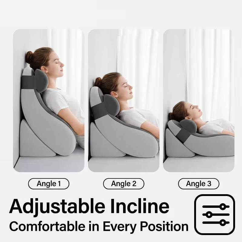 Large Memory Foam Reading Pillow - Adjustable Bed Backrest for Gaming, TV, Work & Relaxation