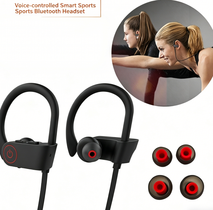 Over-the-ear sports wireless Bluetooth stereo headphones