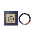 Colorful Volcanic Stone Bracelet Jewelry Beads Bracelet Colorful Volcanic Stone Bracelet Adjustable Braided Beading