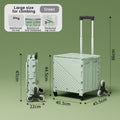 Folding Utility Cart with Lid – Rolling Storage Wagon for Shopping, Travel & Outdoor Activities